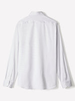 Tailored-Fit Dobby Dress Shirt with Grey Micro Dots