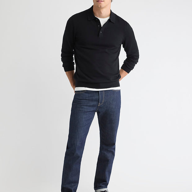 Long-Sleeve Polo Sweater