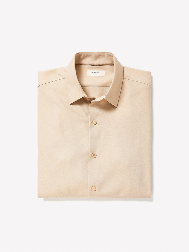 Slim-Fit Knit-Like Dress Shirt