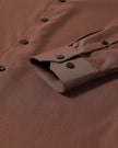 Slim-Fit Solid Cotton Modal Dress Shirt
