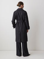 Twill Trench Coat with Removable Belt