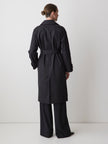 Twill Trench Coat with Removable Belt