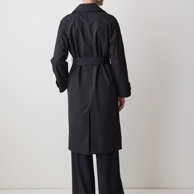 Twill Trench Coat with Removable Belt
