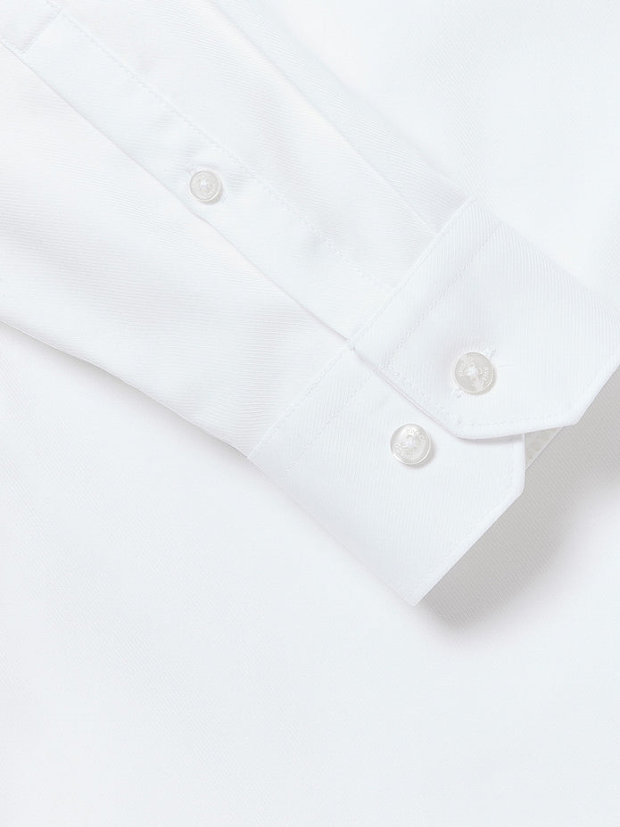Slim-Fit Solid Supima (R) Cotton Twill Dress Shirt