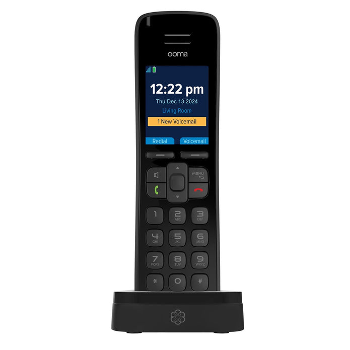 Ooma Telo Internet Home Phone Service with 3 Cordless Handsets