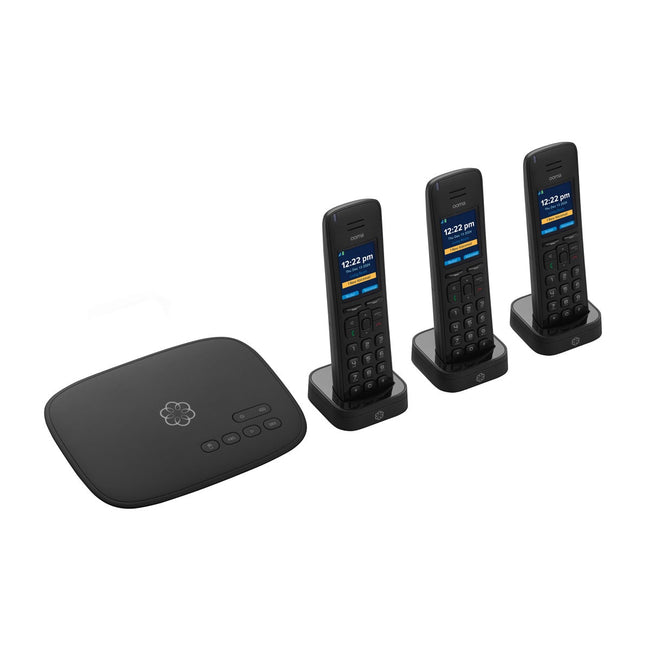 Ooma Telo Air Internet Home Phone Service with 3 Cordless Handsets