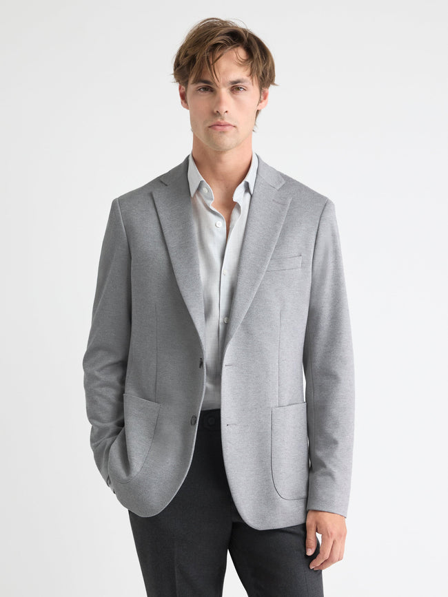 Slim-Fit Knit Blazer