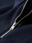 Short-Sleeve Ribbed Half-Zip Polo