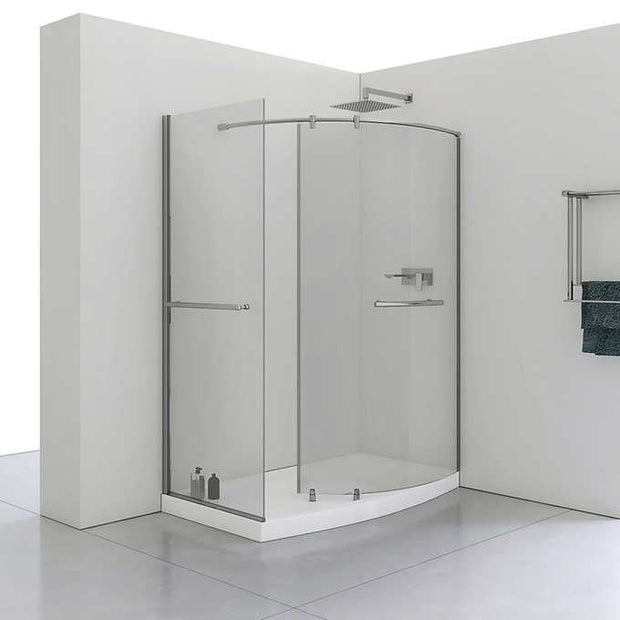 Appollo Klara 60 in. x 34 in. Walk-in Corner Shower Kit