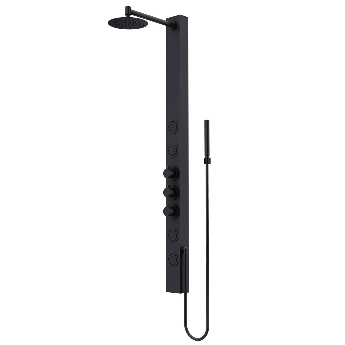 VIGO Sutton 4-jet Shower Panel with Round Head and Hand Shower Wand