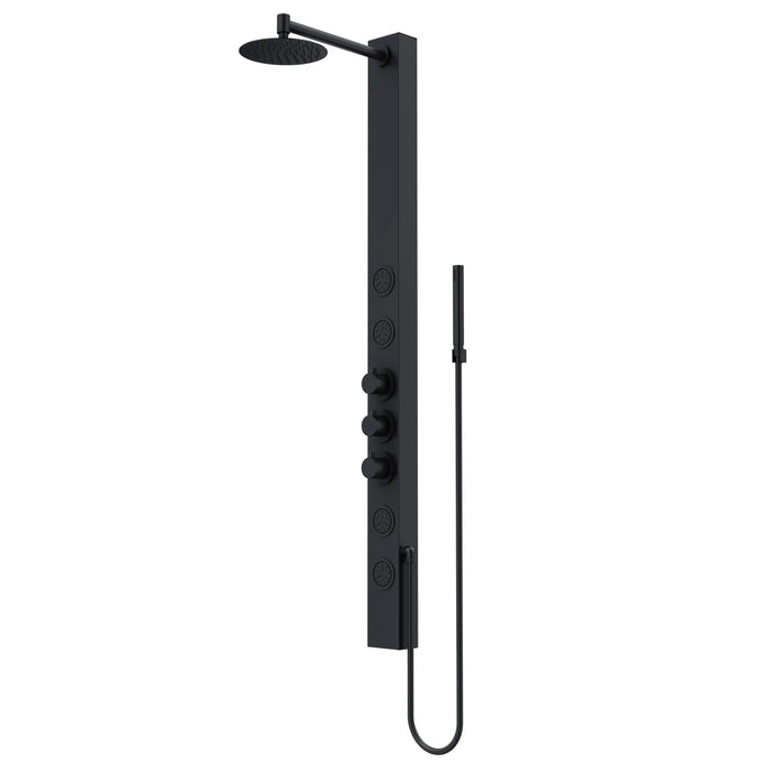 VIGO Sutton 4-jet Shower Panel with Round Head and Hand Shower Wand