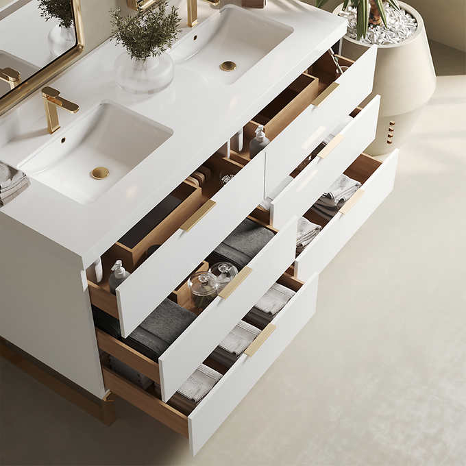 Forestmade Haldon 60 in. Double Vanity With Quartz Counter Top