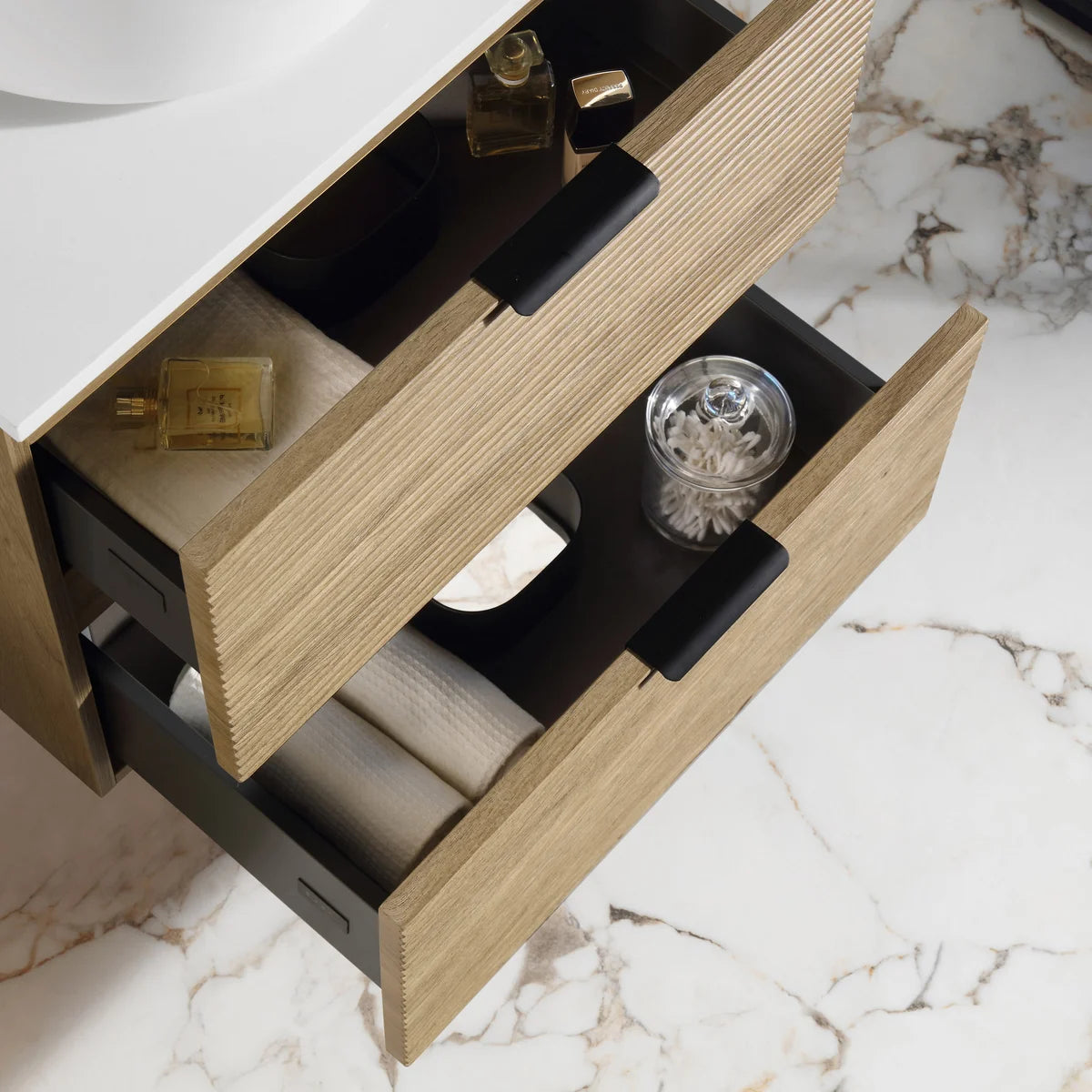 Ove Decors Archie Walnut Vanity with Engineered Stone Top