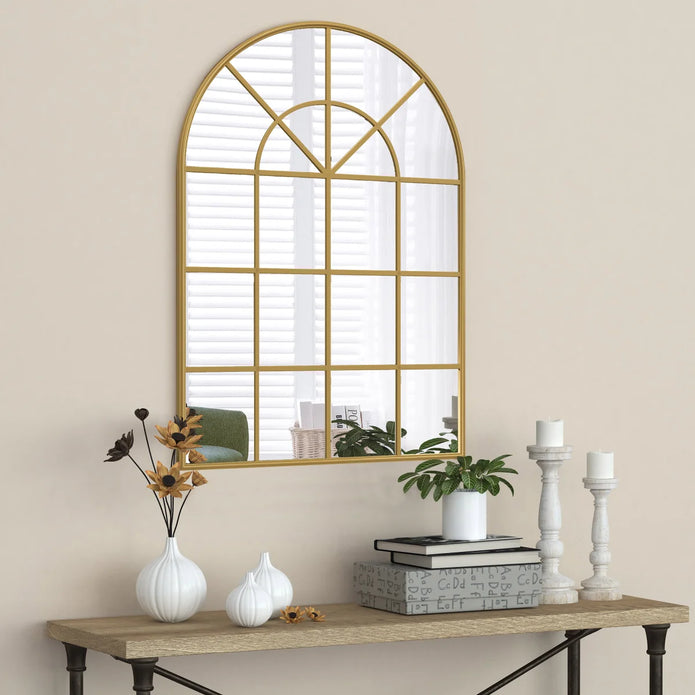 Appollo Harley Modern 71 cm x 105 cm (28 in. x 41.5 in.) Window Metal Framed Mirror