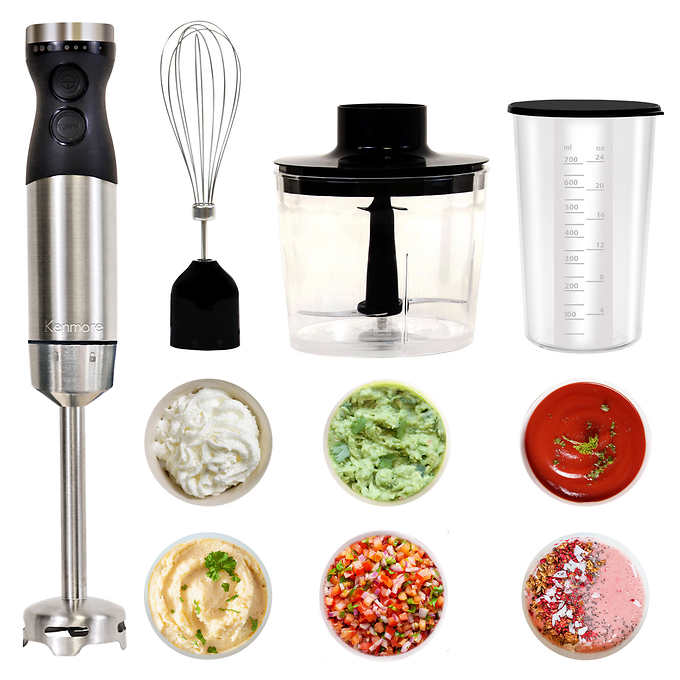 Kenmore Immersion Hand Blender with Food Chopper and Whisk