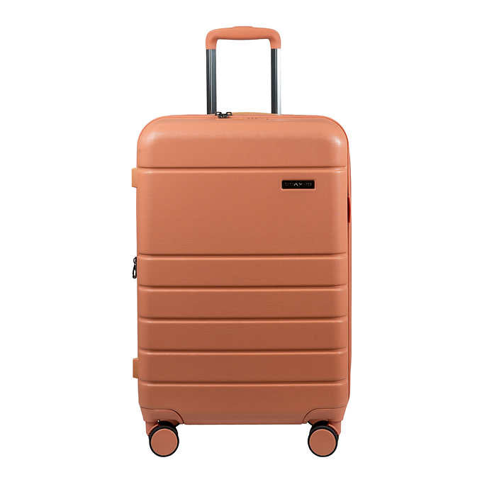 Champs Linen 3-piece Expandable Hardside Luggage Set