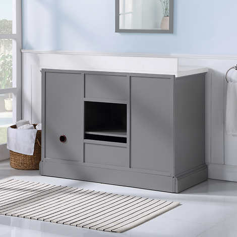 Northridge Home Augusta 48 in. Louvered Reversible Door Bathroom Vanity