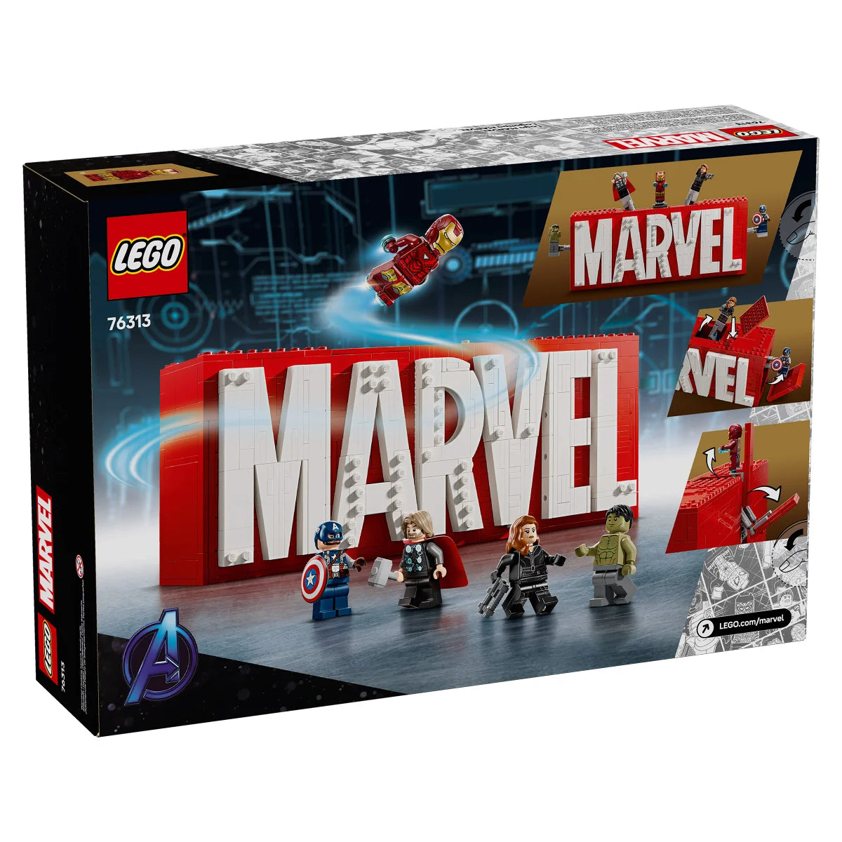 LEGO Marvel: MARVEL Logo & Minifigures Building Toy