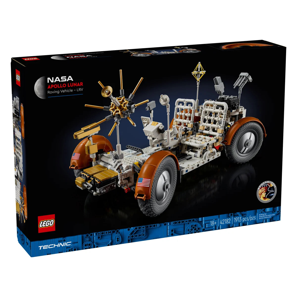 LEGO Technic NASA Apollo Lunar Roving Vehicle – LRV Space Set with Bonus Creator 3 in 1 Space Astronaut Toy Set, Science Toy
