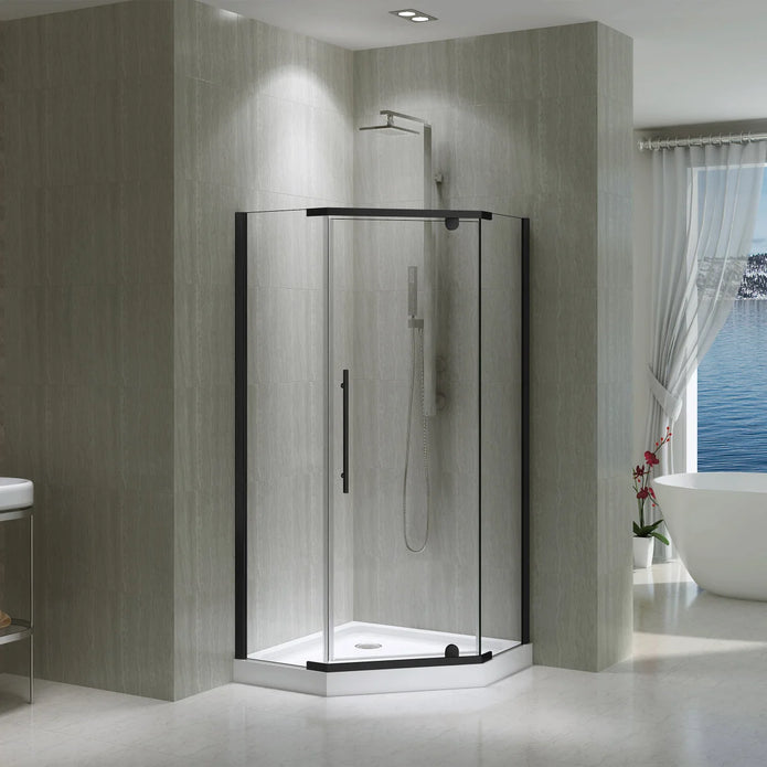 Jade Riley Neo-Angle Corner Shower Enclosure with Base