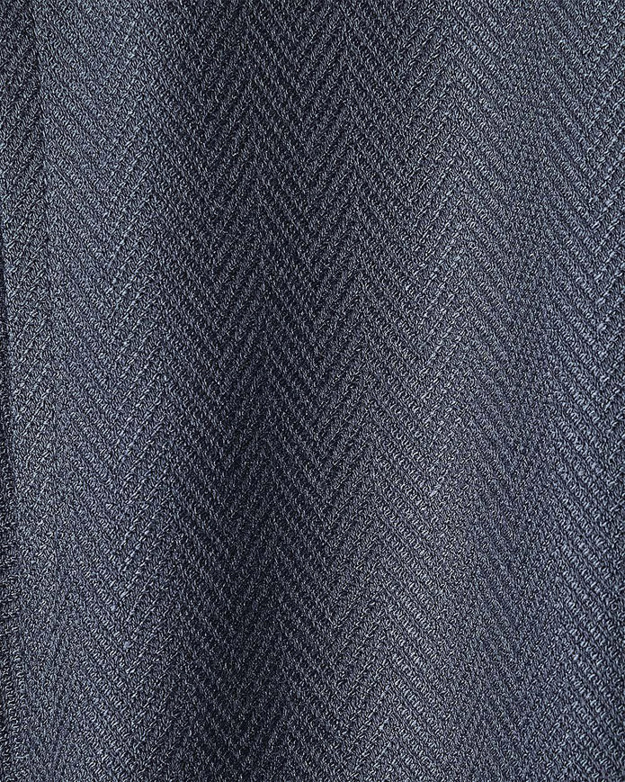 Short-Sleeve Herringbone Shirt with Camp Collar