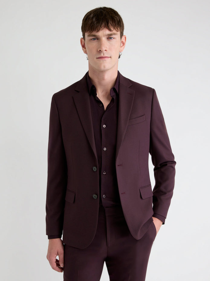 Slim-Fit Fig Suit Blazer