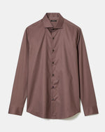 Slim-Fit Solid Sateen Dress Shirt