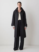 Twill Trench Coat with Removable Belt