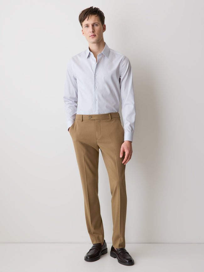 Slim-Fit Striped Dress Shirt