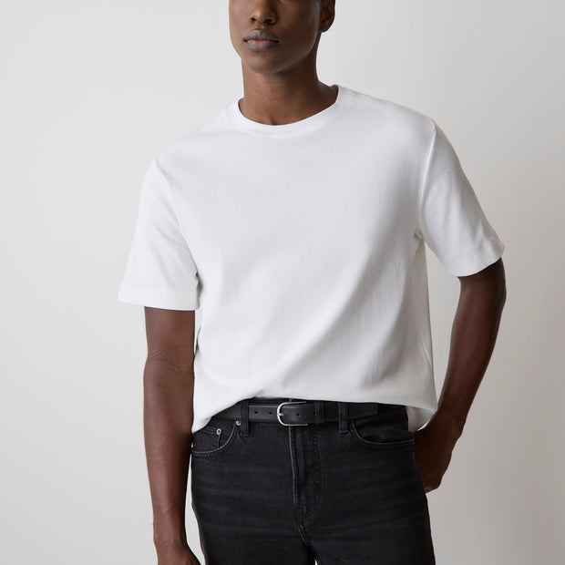 Short-Sleeve Crew-Neck Ribbed Tee