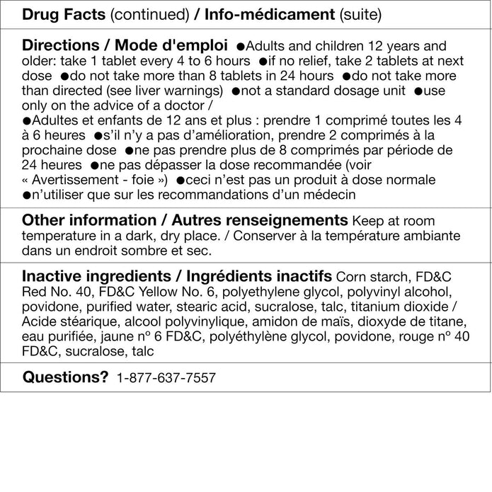 Kirkland Signature Extra Strength Acetaminophen 500 mg 400Tablets