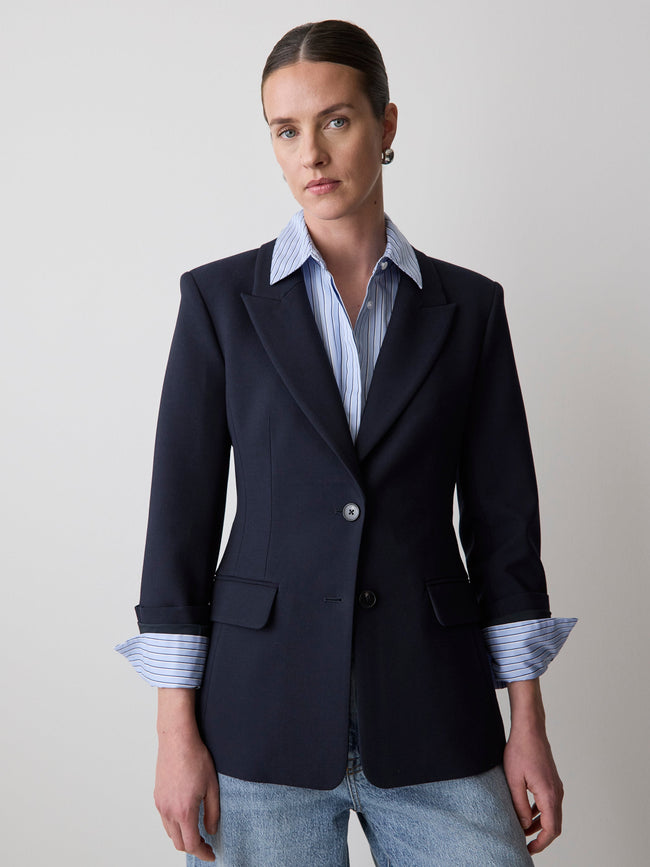 Navy Hourglass Blazer
