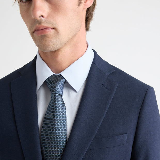 Blue Regular Tie with Geometric Pattern