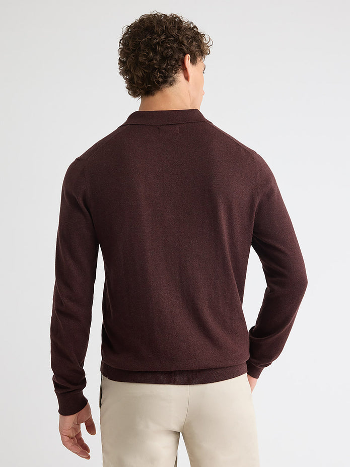 Long-Sleeve Polo Sweater