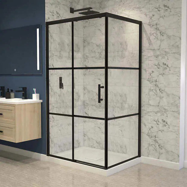 Appollo Bradford 36 in. × 48 in. Black Matte Shower Kit