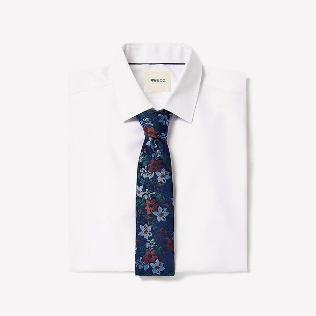 Slim-Fit Solid Cotton Modal Dress Shirt