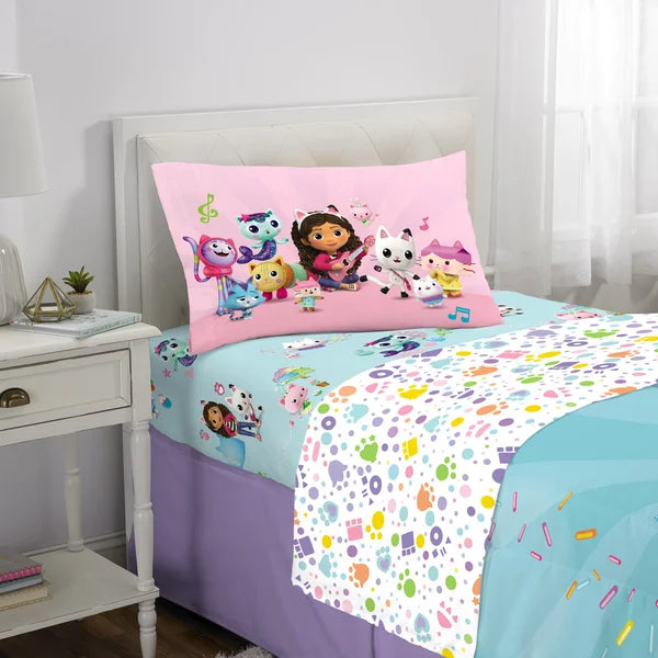 Gabby's Dollhouse 4-piece Twin Bedding Set