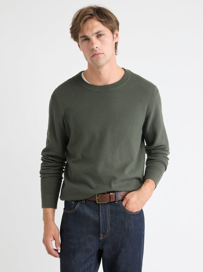 Long-Sleeve Crew-Neck Sweater