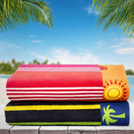 Sunshine & Seahorse Parade Jacquard Beach Towel, 2-pack