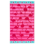 Dolphin Jump & Club Flamingo Jacquard Beach Towel, 2-pack