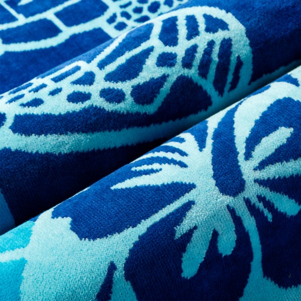 Colourful Waves & Turtle Dream Jacquard Beach Towel, 2-pack