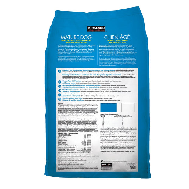 Kirkland Signature Chicken, Rice and Egg Mature Dog Food, 18.1 kg (40 lb.)