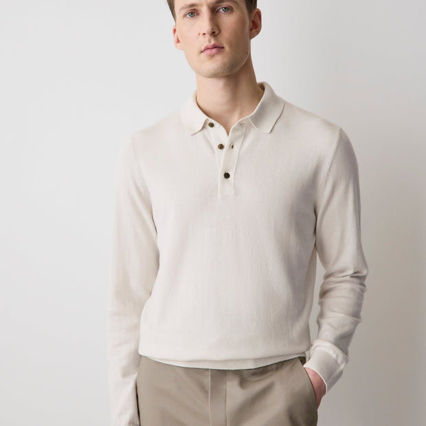 Long-Sleeve Polo Sweater
