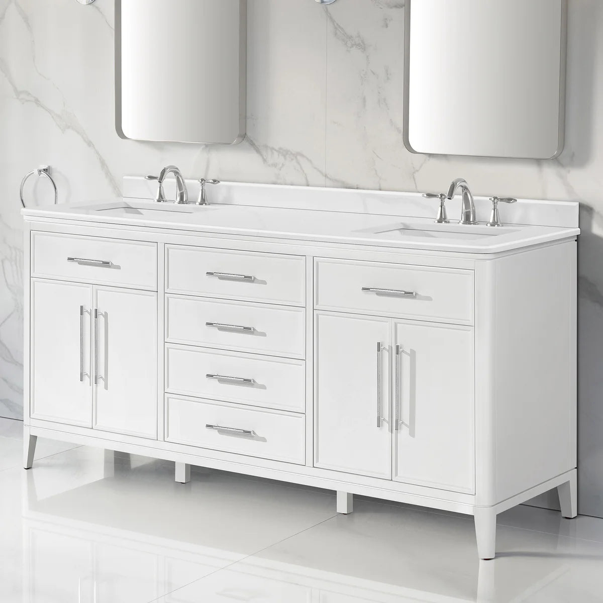 Loxley Rowe Venice Vanity in White with Quartz Top