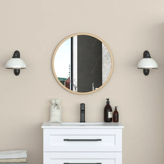 Appollo Stanley Modern Round Metal Framed Mirror