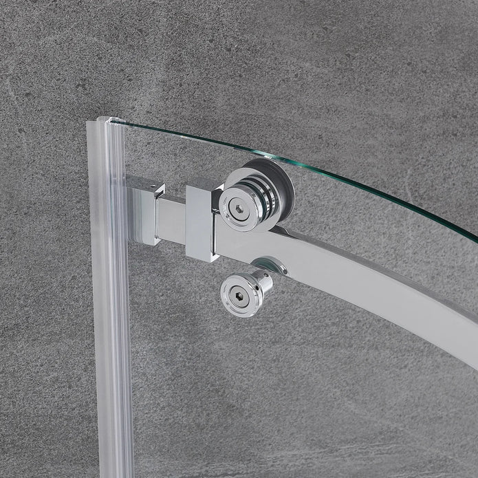 OVE Decors Aria Round Corner Shower Enclosure with Base