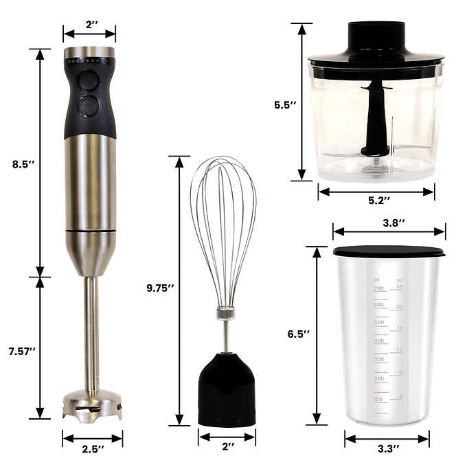Kenmore Immersion Hand Blender with Food Chopper and Whisk