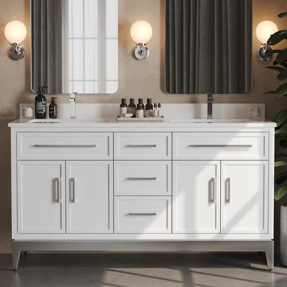 Forestmade Barrington Vanity with Quartz Top in White
