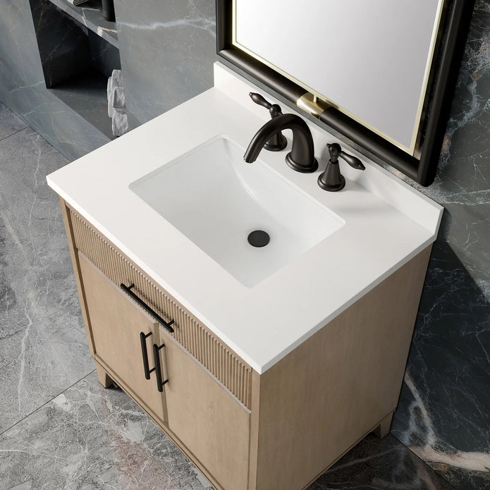 Loxley Rowe Marbella Vanity in Sahara Birch with Quartz Top