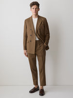 Tapered-Leg Tobacco Suit Pant